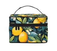 Cantonnière de fenêtre à motif feuilles de citron aquarelle avec passe-tringle, motif fleurs tropicales, rideau occultant court pour salon, chambre à coucher, cuisine, décoration 117 x 45 cm