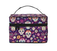 Cantonnière de fenêtre occultante à motif tête de mort et marguerite avec passe-tringle pour salon, chambre à coucher, cuisine, 117 x 45 cm