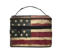 Cantonnière de fenêtre rétro avec passe-tringle - Drapeau américain vintage - Rideau occultant court pour salon, chambre à coucher, cuisine - 117 x 45 cm