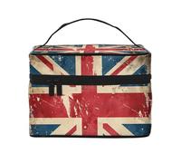 Cantonnière de fenêtre vintage avec passe-tringle - Drapeau britannique rétro - Rideau occultant court pour salon, chambre à coucher, cuisine - 117 x 45 cm