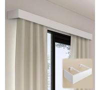 Cantonnière de rideau en aluminium sans rail - Tringle à rideau blanche - 3,8 m - Draperie décorative r Rieles para Cortinas