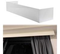 Cantonnière de rideau occultante - Fixation au plafond ou au mur - Tringle décorative de 1 à 6 m - Panneau de cantonnière réglable sans rails - 380 cm - Pour décoration d'intérieur