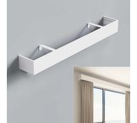 Cantonnière décorative murale, caisson pour rideaux, corniche de fenêtre réglable de 90 cm à 4,88 m, corniche métallique pour une décoration de fenêtre élégante, sans rails, idéale pour la d