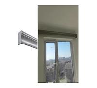 Cantonnière murale en aluminium de 6,2,7 m pour chambre à coucher, boîte à rideaux d'intérieur avec une seule voie, couleur grise, réduction du bruit