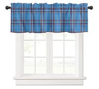 Cantonnière - Non spécifié - Motif écossais - 137 2 x 45 7 cm - Tissu polyester
