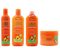 Cantu Avacado Hydratant Shampooing, Après-Shampooing, Crème Coiffante et Activateur de Boucles (Lot de 4)