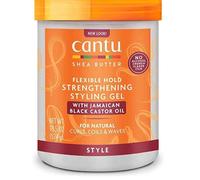 CANTU - Gel coiffant au beurre de karité avec huile de ricin noir jamaïcain - Femme - 524 g - Définition forte et soin profond pour cheveux texturés