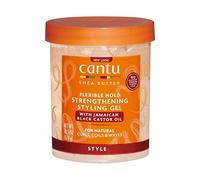 CANTU - Gel coiffant au beurre de karité avec huile de ricin noir jamaïcain - Femme - 524 g - Définition forte et soin profond pour cheveux texturés