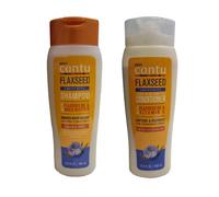 Cantu Grain de Lin sans Sulfate Apaisant Shampoing & Revitalisant 400ML Chaque