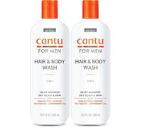 CANTU - Shampooing + après-shampoing + gel douche 3-en-1 au karité - Homme - 400 g - Nettoyage complet et soin nourrissant (Lot de 2)