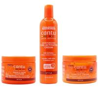 Cantu Shea Butter Crème activatrice de boucles hydratantes 12oz avec Define & Shine Custard12oz et crème de curling à la noix de coco 12oz BUNDLE