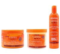Cantu Shea Butter Moisturizing Twist & Lck Gel 13oz with Moisturizing Curl Activator Cream 12oz & Coconut Curling Cream 12oz