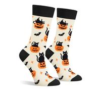 Cantustime Chaussettes d'Halloween amusantes pour femmes et adolescentes - Chaussettes fantaisie fantaisie - Chaussettes d'Halloween - Cadeaux de costumes d'Halloween, C-Pumpkin-02, Medium-Large