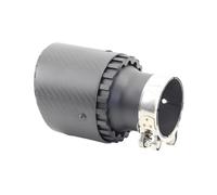 canule echappement Embout de silencieux d'échappement universel en fibre de carbone et alliage d'aluminium noir mat pour automobile Embout Tuyau De Sortie Pot D'échappement(70mm-101mm)