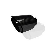canule echappement Embout d'échappement universel pour voiture, en acier inoxydable noir brillant, finition sergé Embout Tuyau De Sortie Pot D'échappement(51MM-76MM)
