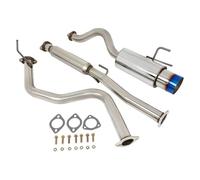 canule echappement Pour Civic 1996 1997 1998 1999 2000, 4,5 Pouces, 1,6 L, Embout Brûlé, Silencieux Bleu Kit D'échappement CatBack Embout Tuyau De Sortie Pot D'échappement