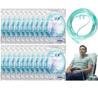 Canule Nasale À Oxygène Souple,20pcs Canules Nasales À Oxygène,Tube À Oxygène Nasal,Tube D'alimentation en Oxygène,Lunettes de Nez À Oxygène,Tube À Oxygène en Silicone Transparent,3m