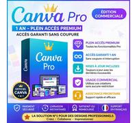 Canva Pro Édition Commerciale Business ¿ 12 Mois Idéal Freelances & Entreprises Support Sav 7j/7