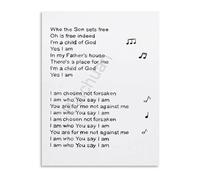 Canvas Art Print of Uplifting Worship Lyrics Christian Wall Decor Gift for Bedroom Living Room(Framed,16x24inch(40x60cm))