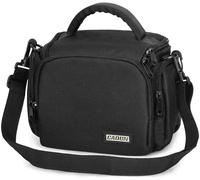 Canvas Camera Shoulder Bag with Removable Insert,Shockproof Shoulder Bag for Men and Women (1.0 Black,L),D11 Black,Camera Case