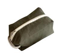 Canvas Cosmetic Bags with Handle Durable Lightweight Travel Makeup Pouch Zipper Closure Portable Storage Bag for Women Girls Canvas Material