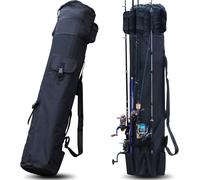 Canvas Fishing Rod Reel Storage Bag Travel Bag Gift For Father Boyfriend Family