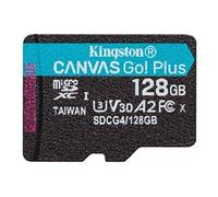 Kingston Canvas Go Plus microSDXC Memory Card Gen4 200MB/s A2 U3 V30 128GB Single Pack w/o ADP Card only-SDCG4/128GBSP
