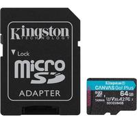 Canvas Go Plus microSD Memory Card Class 10, UHS-I 64GB microSDXC 170R A2 U3 V30 Card + ADP