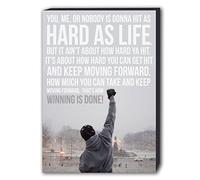 Canvas It Up Impression sur toile avec citation Rocky Balboa Format A4 30,5 x 45,7 cm