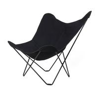 Canvas Mariposa Butterfly Chair Chaise Cuero noir / noir - 7340172612148