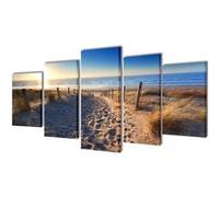 Set de toiles murales imprimées Plage de sable 100 x 50 cm