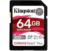 Canvas React Plus 64Go Sdxc Carte Mémoire Uhs-Ii 300R/260W U3 V90 For Full Hd/4K/8K - Sdr2/64Gb