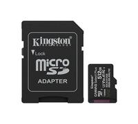 Kingston Technology 512GB microSDXC Canvas Select Plus Gen3 150MB/s A1 (Adaptateur SD inclus)