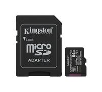 Kingston 64GB microSDXC Canvas Select Plus Gen3 100MB/s A1 Card + Adapter - Carte SD