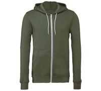 Canvas - Sweatshirt polaire à capuche et fermeture zippée - Homme (BC1337)
