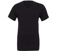 Canvas - T-Shirt à col V 100% Coton - Homme (2XL) (Noir)