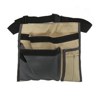 Canvas Tool Belt Bag, Tool Waist Organizer with Six Pockets, Heavy Duty 12oz Canvas Tool Storage Bag with Adjustable Buckle for Workshop Woodworking Repair Kit (Kaki)
