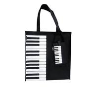 CANVAS TOTE BAG WITH KEYBOARD/PIANO DESIGN SAC