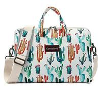 Canvaslove Sac à bandoulière léger pour ordinateur portable Motif floral 14 inch-15.6 inch & Macbook Pro 16 vert cactus
