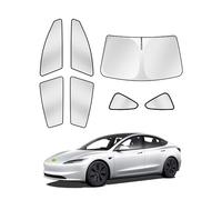 Canvcle Lot de 7 Pare-Soleil pour Tesla Model 3 2016-2024 - Accessoires pour Pare-Brise latéral et arrière - Protection de l'intimité - Garde Le véhicule au Frais