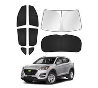 Canvcle Lot de 8 Pare-Soleil pour Hyundai Tucson 2016-2021 - Accessoires pour Pare-Brise latéral et arrière - Protection de l'intimité - Garde Le véhicule au Frais - Noir