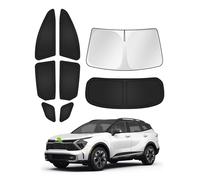 Canvcle Lot de 8 Pare-Soleil pour Kia Sportage 2023-2025 - Accessoires pour Pare-Brise latéral et arrière - Protection de l'intimité pour Le Camping - Garde Le véhicule au Frais - Noir