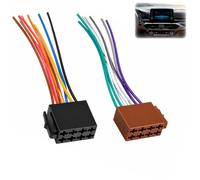 Canxyeun Câble Adaptateur Autoradio ISO,Adaptateur Autoradio DIN ISO 16 Broches,2 Connecteurs 8 Broches,Alimentation Et Haut-Parleurs,Fils Dénudés,Pour Installation,Remplacement,Réparation,pour VW,BMW