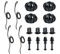 Canxyeun Lot de 4 Voiture Corde de Fixation,Corde de Fixation Voiture Avec Clips&Boule en Caoutchouc,Noir,Cordon Arrière De Coffre,pour Audi Q5 SQ5 8R,A3 S3 8P 8V,Q2 Q3,VW Golf 4 5 6,GTI R20