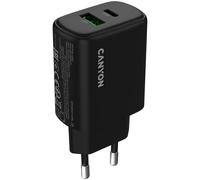 CANYON Ładowarka sieciowa OnCharge 250 25W 1xPD 1xQC EU Czarna