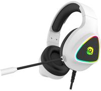 CANYON Casque de jeu Shadder GH-6, rétro-éclairage RGB, USB + jack 3.5mm, câble 2m, blanc