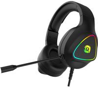 CANYON Casque de jeu Shadder GH-6, rétro-éclairage RGB, USB + jack 3.5mm, câble 2m, noir