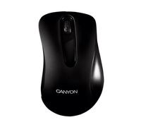Canyon CM-2, souris optique asymétrique, droitier, USB, 1200 ppp, 3 impressions, surface caoutchoutée, noir