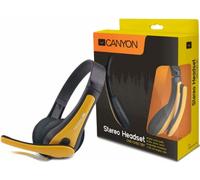 Canyon CNS-CHSC1BY Canyon Headset HSC-1 3.5mm Klinke Mikrofon noir/jaune au détail