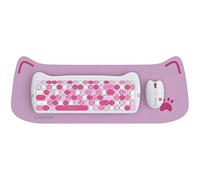 CANYON Ensemble Clavier et Souris HSET-W6 avec Tapis de Souris Rose